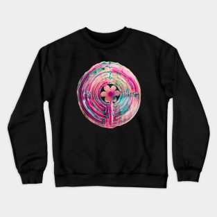 Chartres Watercolor Labyrinth Maze Crewneck Sweatshirt